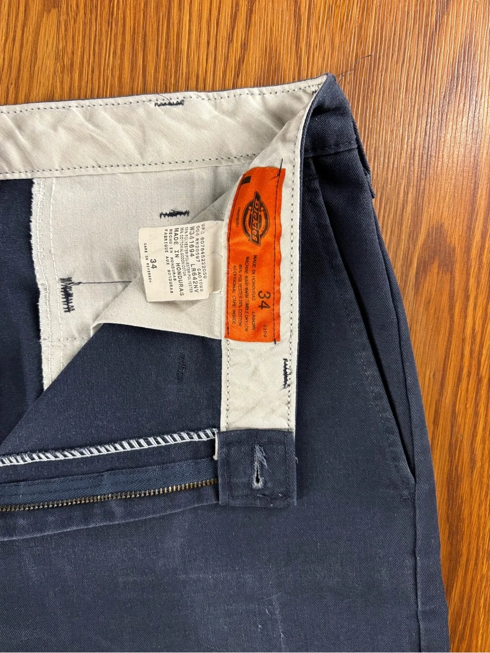 Dickies Size 34 Navy Flat Front Men's Shorts